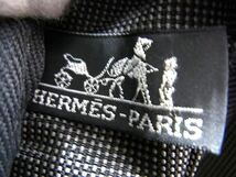 1円 HERMES エルメス エールラインMM キャンバス シルバー金具 ハンドバッグ トート レディース メンズ グレー系 BI1593_画像6