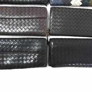 1円 BOTTEGA VENETA ボッテガヴェネタ イントレチャート ラウンドファスナー 二つ折り 長財布 ウォレット 9点セット まとめ売り DA6558の画像5