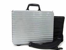 1円 RIMOWA リモワ ポリカーボネート ダイヤルロック式 2WAY アタッシュケース ショルダーバッグ ビジネスバッグ シルバー系 BJ1704_画像1