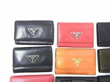 1円 PRADA プラダ テスートナイロン サフィアーノレザー キーケース 鍵入れ 9点セット まとめ売り DA6655_画像2