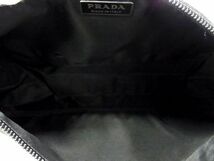 1円 ■極美品■ PRADA プラダ テスートナイロン ミニバッグ ハンドバッグ アクセサリーポーチ レディース ブラック系 AN9329_画像8