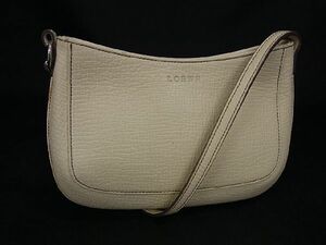 1円 ■極美品■ LOEWE ロエベ レザー アクセサリーポーチ ハンドバッグ ミニバッグ レディース ベージュ系 AN9967