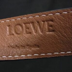 1円 ■極美品■ LOEWE ロエベ アナグラム バスケットバッグ ラフィア×レザー かごバッグ ハンドバッグ ベージュ系×ブラウン系 AQ4337の画像9