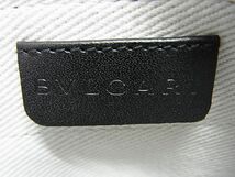 1円 ■新品■未使用■ BVLGARI ブルガリ ロゴマニア キャンバス×レザー ショルダーバッグ ポシェット レディース ネイビー系 AQ3239_画像9