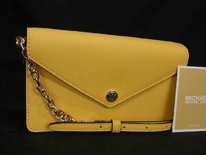 1円 ■新品■未使用■ MICHAEL KORS マイケルコース 35S3GTVC5L ジェット セット トラベル レザー ショルダーバッグ イエロー系 BE4795