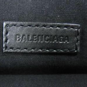 1円 ■極美品■ BALENCIAGA バレンシアガ キャンバス×レザー クラッチバッグ セカンドバッグ ホワイト系×ブラック系 AQ4545の画像8