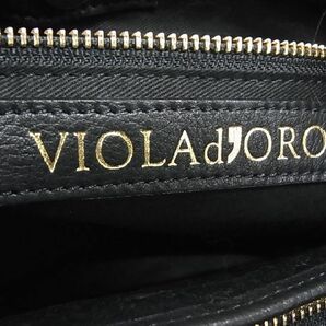 1円 ■新品同様■ VIOLAd’ORO ヴィオラドーロ フォックスファー ワンハンドル ハンドバッグ ショルダー メンズ ブラウン系 AR5287の画像10