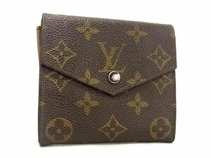 1円 LOUIS VUITTON ルイヴィトン M61660 モノグラム ポルトモネビエ カルトクレディ 三つ折り 財布 ウォレット ブラウン系 BF7032