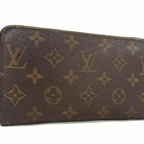 1円 LOUIS VUITTON ルイヴィトン M60017 モノグラム ジッピーウォレット ラウンドファスナー 長財布 ブラウン系 BI1602の画像1