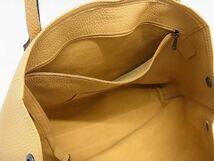 1円 ■新品■未使用■ LONGCHAMP ロンシャン ロゾ レザー トートバッグ ショルダー肩掛けかばん マスタードイエロー系 AQ4909_画像8