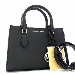 1円 ■新品■未使用■ MICHAEL KORS マイケルコース 35S3S6HS5L SHEILA シェイラ レザー 2WAY ハンドバッグ ショルダー ブラック系 BE4695の画像1