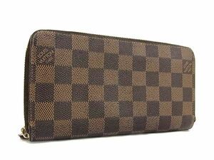 1円 LOUIS VUITTON ルイヴィトン N60015 ダミエ ジッピーウォレット ラウンドファスナー 長財布 ウォレット ブラウン系 AW3797