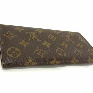 1円 LOUIS VUITTON ルイヴィトン M61723 モノグラム ポシェット ポルトモネ クレディ 二つ折り 長財布 ウォレット ブラウン系 FA2379の画像2