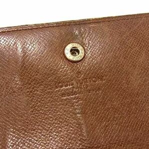 1円 LOUIS VUITTON ルイヴィトン M61723 モノグラム ポシェット ポルトモネ クレディ 二つ折り 長財布 ウォレット ブラウン系 FA2379の画像6