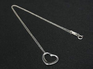 1円 ■美品■ TIFFANY＆Co ティファニー エルサペレッティ オープンハート SV925 ネックレス ペンダント アクセサリー シルバー系 FA2078