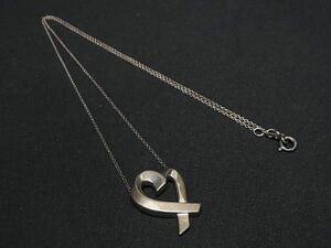 1円 TIFFANY＆Co ティファニー パロマピカソ ラビングハート SV925 ビッグ ネックレス ペンダント アクセサリー シルバー系 AX5080