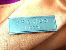 1円 ■新品■未使用■ JIMMY CHOO ジミーチュウ BONNY 22SS サテン ツイストハンドル 2WAY ハンドバッグ ショルダー パープル系 AB7841fZ_画像9