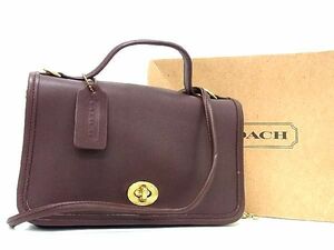 1 jpy # as good as new # COACH Coach 9924 Old Coach Vintage USA America made 2WAY shoulder handbag brown group AN9869