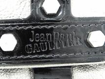 1円 ■美品■ Jean Paul Gaultier ジャンポール ゴルチエ レザー×パテントレザー クラッチバッグ シルバー系×ブラック系 AZ1111_画像6