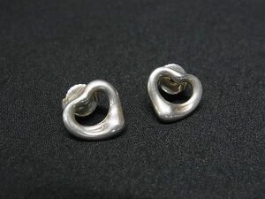 1円 ■美品■ TIFFANY＆Co ティファニー エルサペレッティ オープンハート SV925 ピアス アクセサリー レディース シルバー系 FA2778