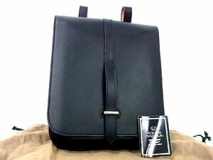 1 jpy # as good as new # SOMES SADDLEso female saddle leather belt bag belt pouch waist bag men's navy series AL7329