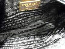 1円 ■美品■ PRADA プラダ B 3811 テスートナイロン メタルハンドル ハンドバッグ トートバッグ レディース ブラック系 AX5877_画像5