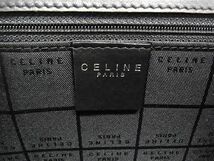 1円 ■極美品■ CELINE セリーヌ ガンチーニ金具 ナイロン×レザー Wフラップ ワハンドル ハンドバッグ レディース ブラック系 FC0405_画像6