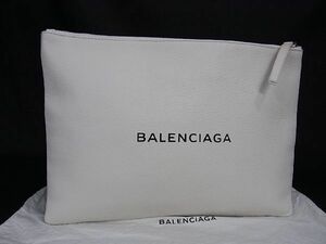 1 иен # превосходный товар # BALENCIAGA Balenciaga 485110 покупка зажим M кожа сцепление ручная сумочка оттенок белого AP0758