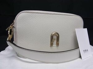 1円 ■新品■未使用■ FURLA フルラ レザー クロスボディ ショルダーバッグ レディース ホワイト系 FA1512