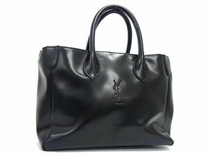 1円 YVESSAINTLAURENT イヴサンローラン レザー トート ハンドバッグ レディース ブラック系 AW3926