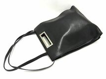 1円 ■美品■ ALEXANDER McQUEEN アレキサンダー マックイーン レザー 2WAY ハンドバッグ ショルダー トート 肩掛け ブラック系 AW3647_画像3