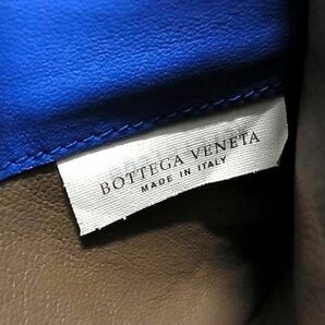 1円 BOTTEGA VENETA ボッテガヴェネタ イントレチャート レザー リストレット ポーチ マルチケース メンズ レディース ブルー系 FC1115の画像5