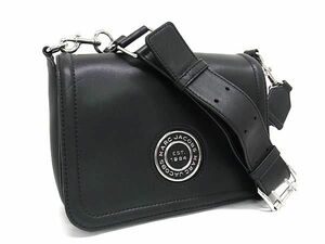 1円 ■極美品■ MARC JACOBS マークジェイコブス レザー クロスボディ ワンショルダーバッグ レディース メンズ ブラック系 FC1876