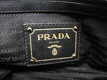 1円 ■美品■ PRADA プラダ レザー クロスボディ 2WAYハンドバッグ ショルダー レディース ブラック系 AZ0526_画像6