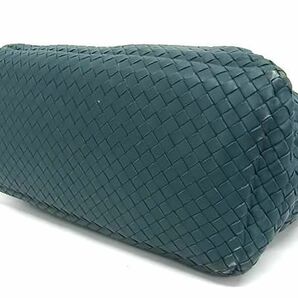 1円 BOTTEGA VENETA ボッテガヴェネタ イントレチャート アイヤーズ レザー×パイソン ハンドバッグ トートバッグ グリーン系 AW3532の画像4