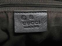 1円 ■美品■ GUCCI グッチ 272392 521753-04 レザー ハンドバッグ トート レディース メンズ ダークブラウン系 FB0026_画像6