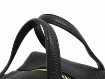 1円 ■極美品■ Salvatore Ferragamo フェラガモ EE-21 F565 レザー クロスボディ 2WAY ハンドバッグ ショルダー ブラック系 BK0395_画像2