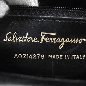 1円 ■美品■ Salvatore Ferragamo フェラガモ AQ214279 ダブルガンチーニ レザー ハンドバッグ トート レディース ブラック系 FA3736の画像6