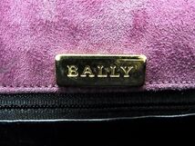 1円 BALLY バリー ヴィンテージ スエード クロスボディ ショルダーバッグ 斜め掛けかばん 肩掛け レディース パープル系 AY1397_画像6