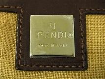 1円 ■美品■ FENDI フェンディ ハラコ×レザー アニマル柄 ワンショルダーバッグ 肩掛けかばん ブラウン系×ブラック系 AY1357_画像6