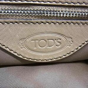 1円 ■美品■ TODS トッズ Gライン PVC×レザー トートバッグ ショルダー 肩掛け レディース メンズ グリーン系×ブラウン系 CD1895の画像6