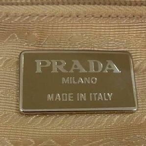 1円 PRADA プラダ テスートナイロン 巾着型 リュックサック バックパック デイパック レディース カーキ系×ベージュ系 AZ0924の画像6