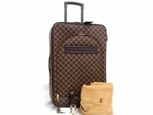 1円 ■美品■ LOUIS VUITTON ルイヴィトン ダミエ ペガス55 2輪 キャリーケース スーツケース キャリーバッグ ブラウン系 CD1452