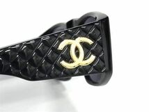 1円 ■美品■ CHANEL シャネル 01450 94305 ココマーク マトラッセ サングラス メガネ 眼鏡 レディース ブラック系 FA0719_画像3