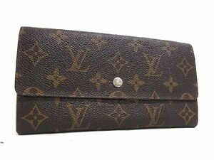 1円 LOUIS VUITTON ルイヴィトン M61723 モノグラム ポシェット ポルトモネ クレディ 二つ折り 長財布 ウォレット ブラウン系 FC1078