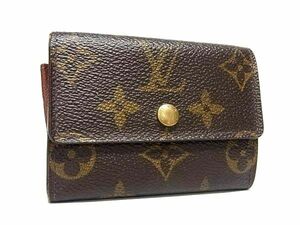 1円 ■美品■ LOUIS VUITTON ルイヴィトン M61930 モノグラム ポルトモネ プラ コインケース コインパース 小銭入れ ブラウン系 FB0400