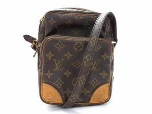 1円 ■美品■ LOUIS VUITTON ルイヴィトン M45236 モノグラム アマゾン クロスボディ ショルダーバッグ 斜め掛けかばん ブラウン系 AW3463