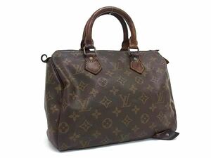 1円 LOUIS VUITTON ルイヴィトン M41528 モノグラム スピーディ25 ハンドバッグ ミニボストン トート レディース ブラウン系 AW3465