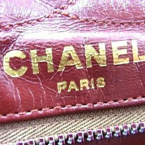 1円 CHANEL シャネル ココマーク マトラッセ レザー ゴールド金具 クロスボディ ショルダーバッグ 斜め掛け 肩掛け ブラック系 AX0740の画像6