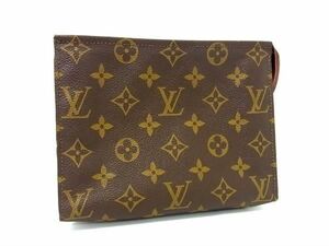 1円 LOUIS VUITTON ルイヴィトン M47544 モノグラム ポシェットトワレットット19 マルチケース ポーチ 小物入れ ブラウン系 FC0829